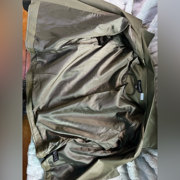 ShineStar - Faux Leather Moto Jacket (Army Green, L) - Picture 10 of 10